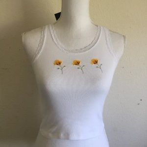 Brandy Melville Lace Poppy Tank